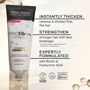 Explanation of the benefits of John Frieda PROfiller+ shampoo